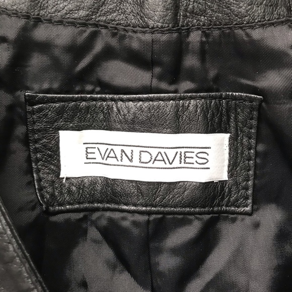 Evan Davies Vintage Black Leather Vest - Picture 3 of 5